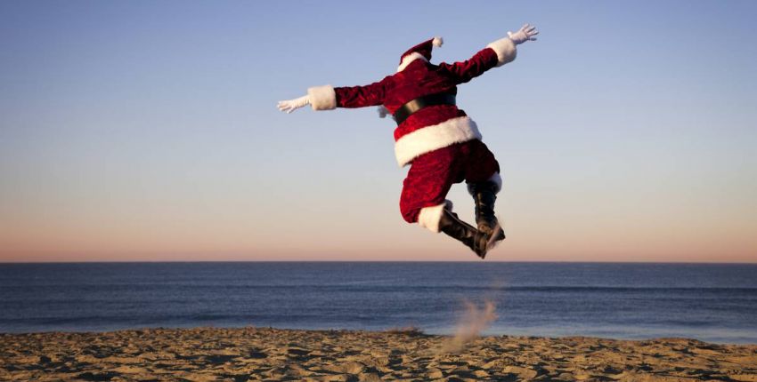 Noël décembre la rochelle angoulême charente maritime père noël à la plage