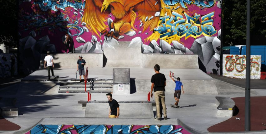 Skate park pour les riders à Saintes