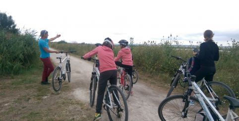 Sortie vélo guidée en famille à Vitrezay sur l'estuaire de la Gironde